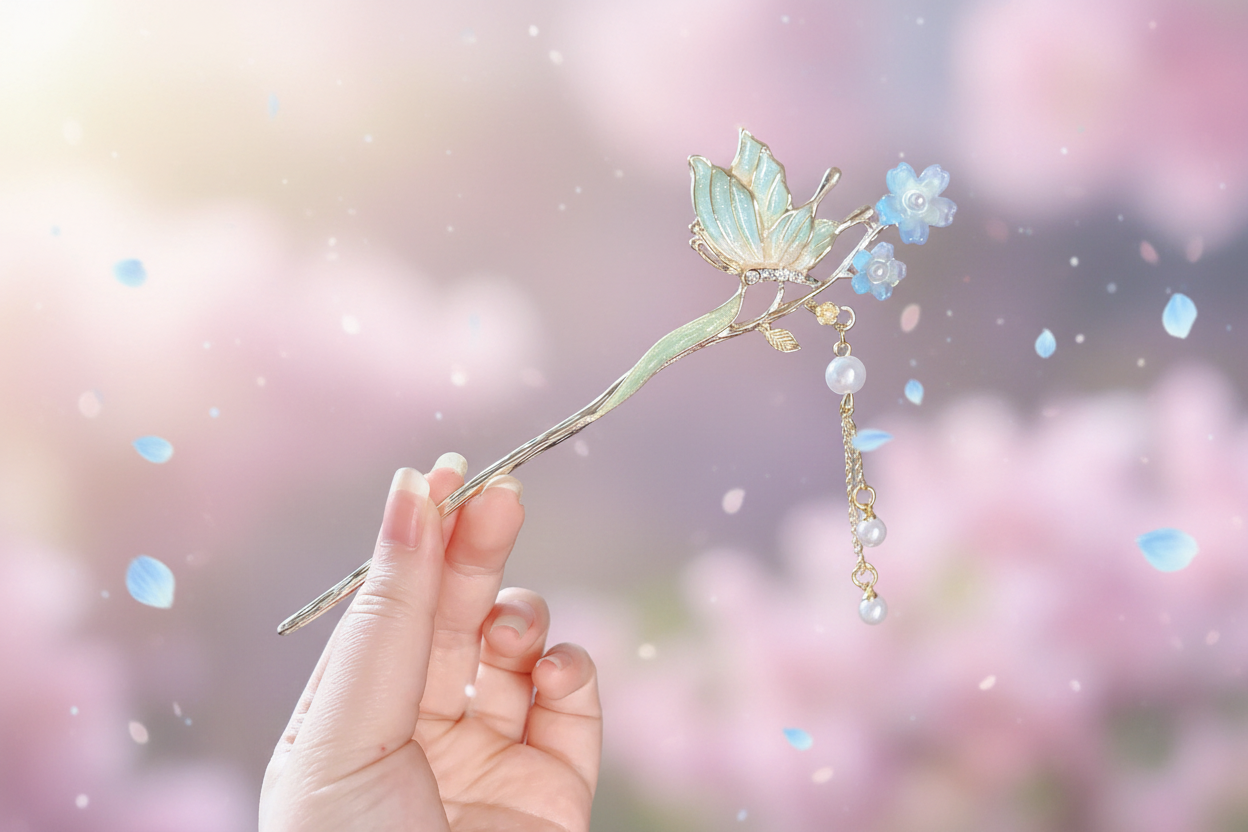 Hero Image - Butterfly Blossom Hairpin